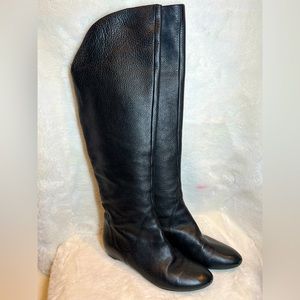 Via Spiga Caviar leather black boots, size 8 1/2